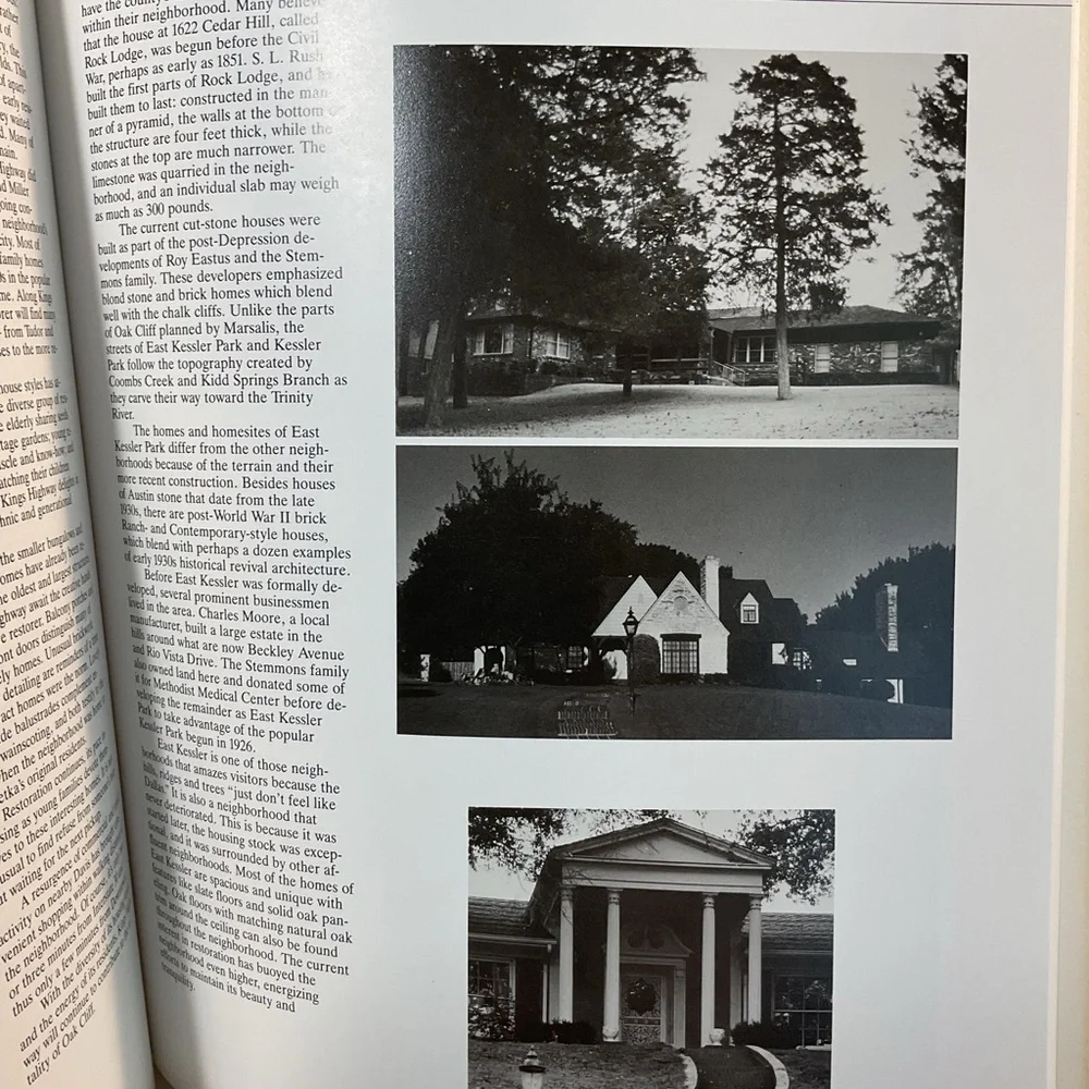 A Guide to the Older Neighborhoods of Dallas Vintage Dallas History Book